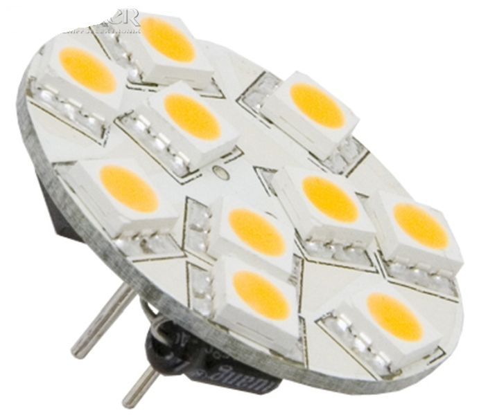 LED-Leuchtmittel mit 10 SMD - G4 Sockel - rückseitig