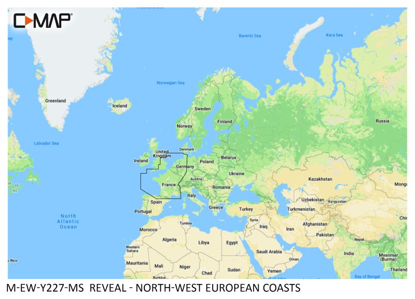 C-MAP REVEAL - North-West European Coasts - µSD/SD-Karte