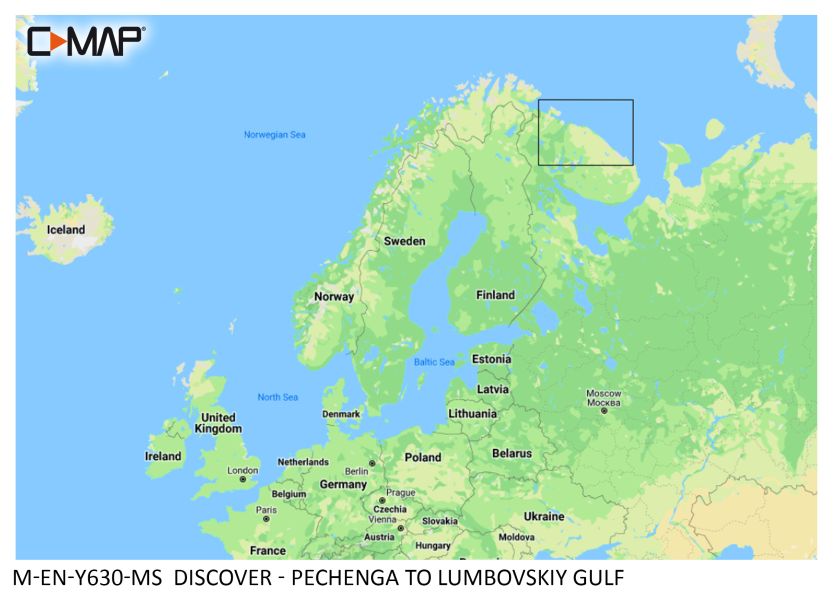 C-MAP DISCOVER - Pechenga to Lumbovskiy Gulf - µSD/SD-Karte