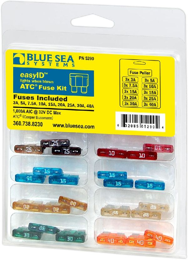 BLUE SEA - Sortiment  ATO-Flachsicherungen easy ID