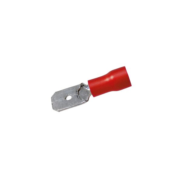 Flachstecker 6,35 mm, 0,5-1,5 mm², rot, 50 Stück