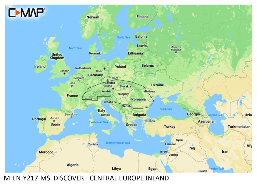 C-MAP DISCOVER - Central Europe Inland - µSD/SD-Karte