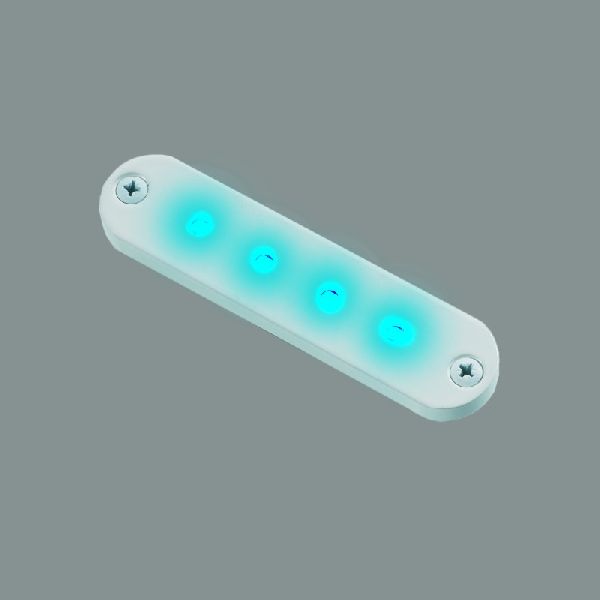 CABIN -  LED LIGHT 4 LED blau ,  ALU/weiß, 11V-16V