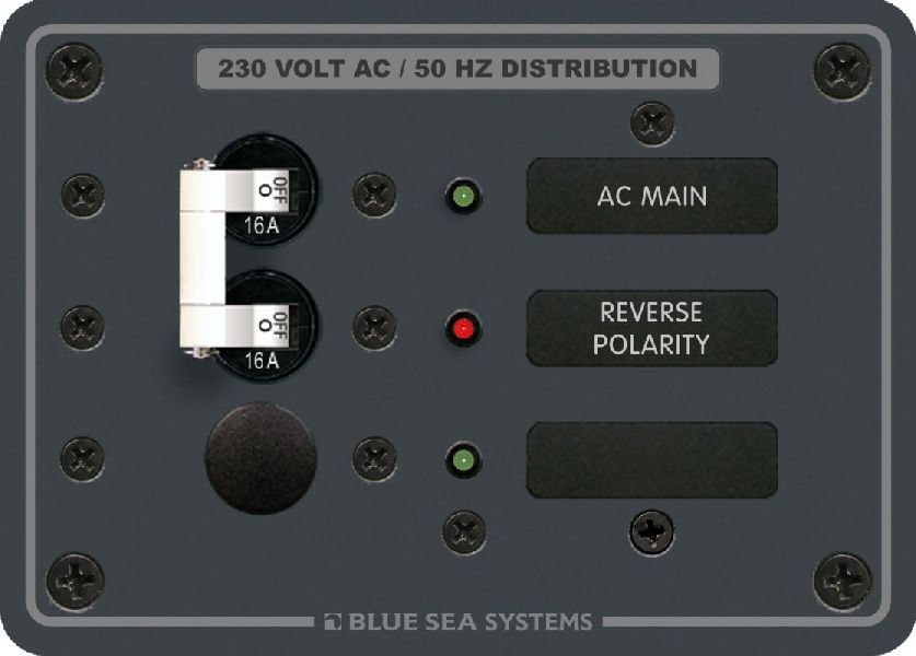 BLUE SEA -  Panel 230VAC 3pos w/Main