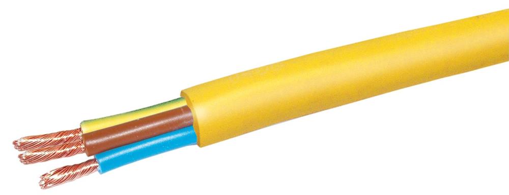 Kunststoffschlauchleitung, gelb - 3 x 2,5 mm²