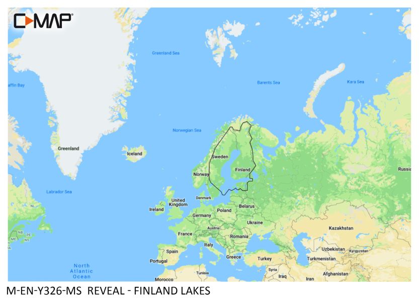 C-MAP REVEAL - Finland Lakes - µSD/SD-Karte