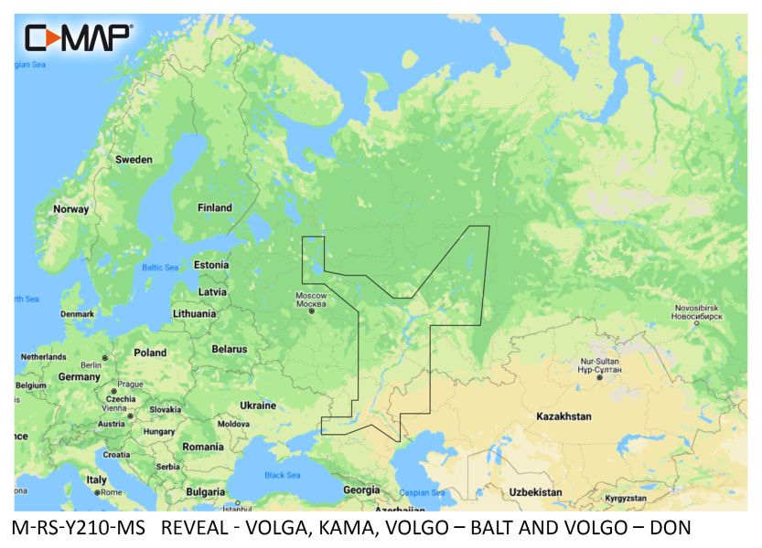 C-MAP REVEAL - Volga,Kama,Volgo–Balt&Volgo–Don- µSD/SD-Karte