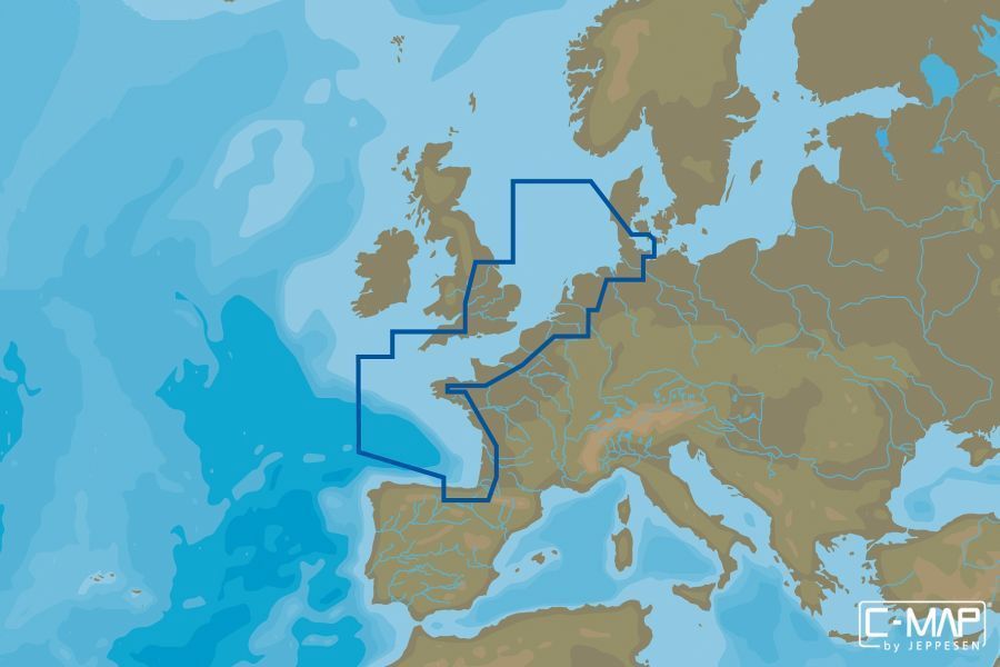 C-MAP - MAX WIDE - North-West European Coasts - C-CARD