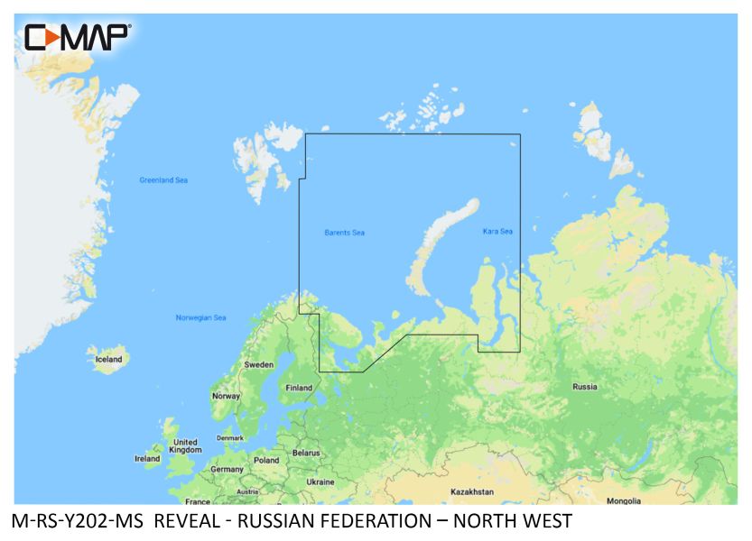 C-MAP REVEAL - Russian Federation – NW - µSD/SD-Karte