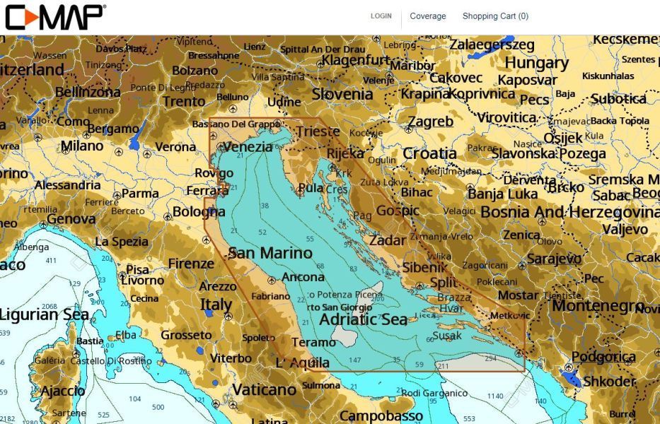 C-MAP - NT+ WIDE - Adriatic Sea - North - C-CARD