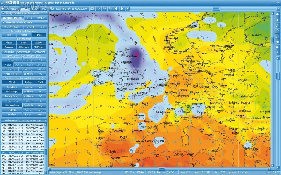 BONITO - WeatherInfoViewer Navigator - inkl. 365 Tage-Daten-