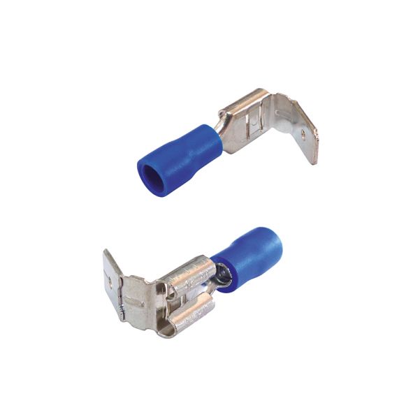 Flachsteckverteiler 6,35 mm, 1,5-2,5 mm², blau, 20 Stück