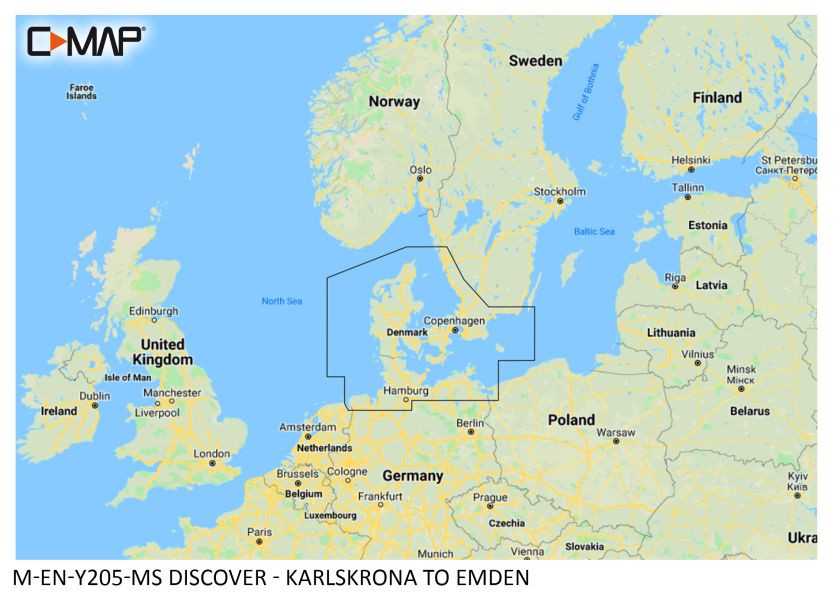 C-MAP DISCOVER - Karlskrona to Emden - µSD/SD-Karte