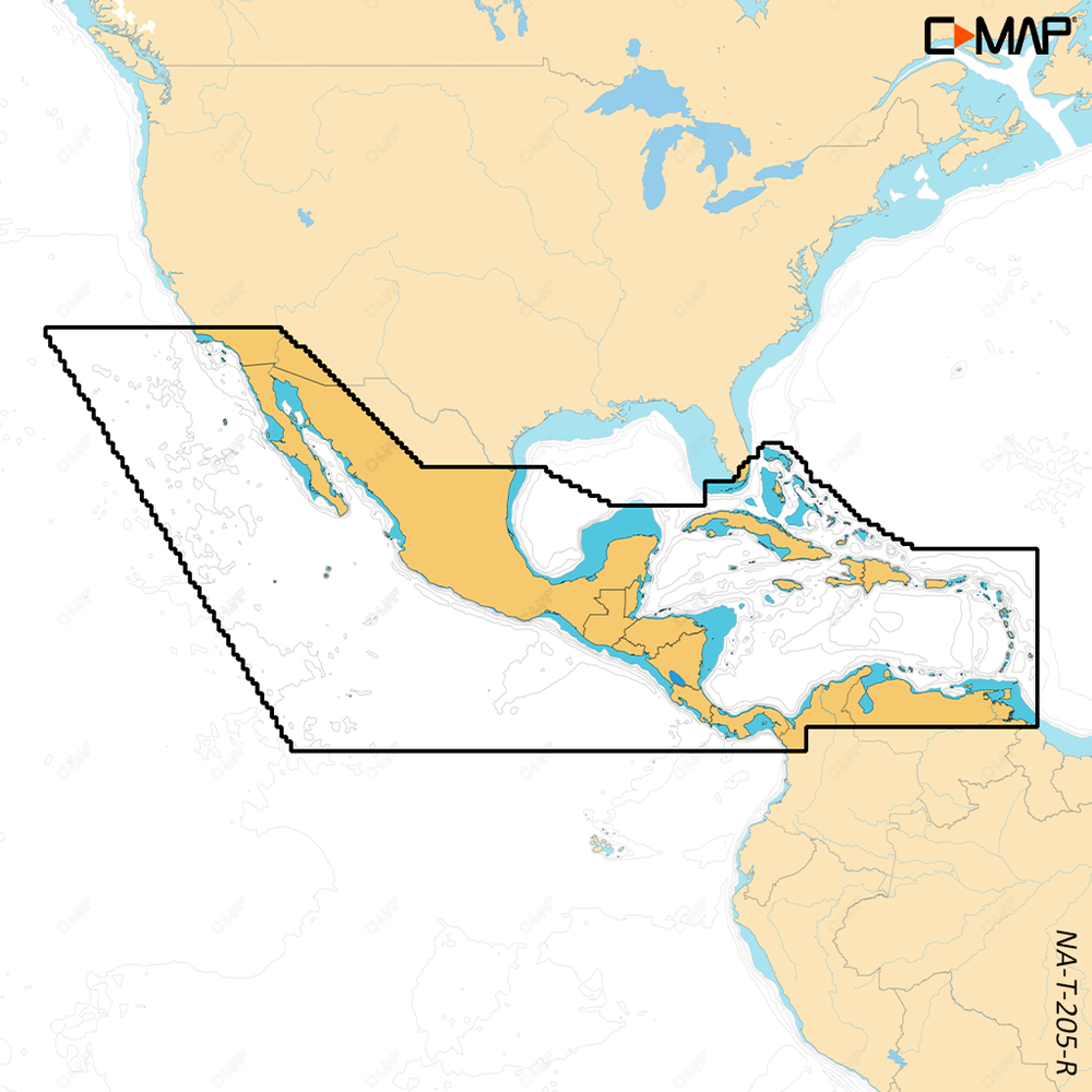 C-MAP REVEAL X - Central America & Caribbean - µSD/SD-Karte