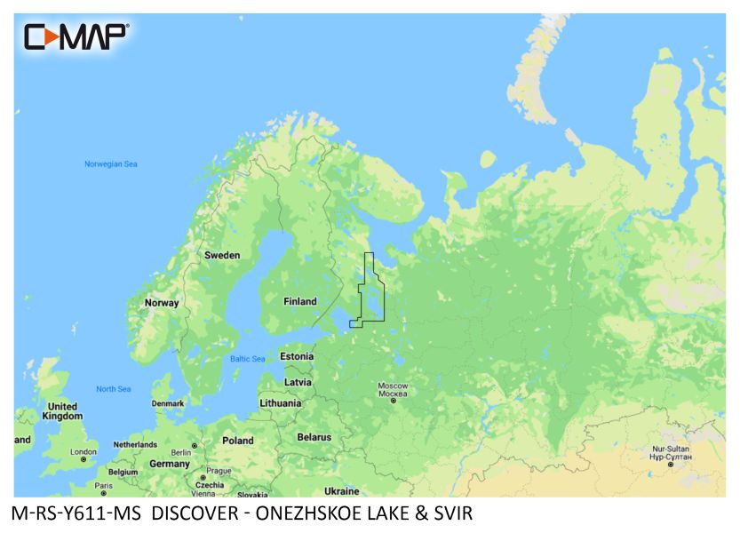 C-MAP DISCOVER - Onezhskoe Lake & Svir - µSD/SD-Karte