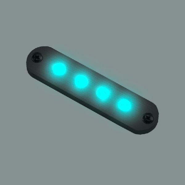 CABIN -  LED LIGHT 4 LED blau, ALU/schwarz, 11V-16V