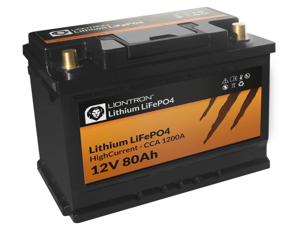 LIONTRON - LiFePO4 Hochstrom Batterie 12,8V 80Ah