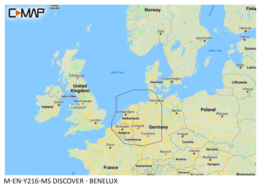 C-MAP DISCOVER - Benelux Inland & Coastal - µSD/SD-Karte